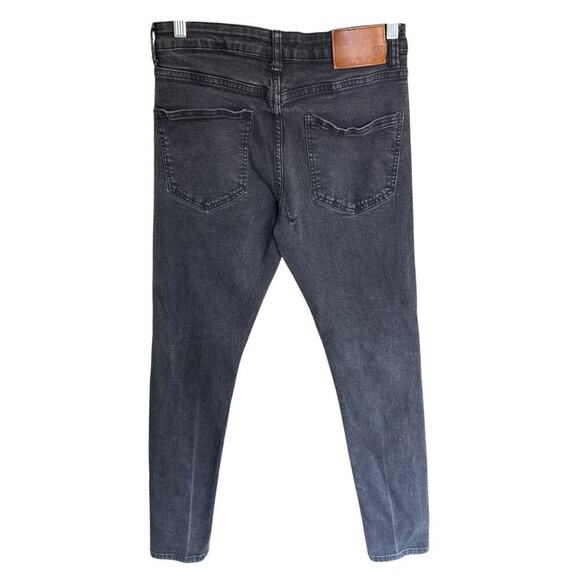 Waimea Skinny Graffiti Paint Spider Web Skull Jet Black Men Jeans 30x32 Emo - Picture 5 of 12